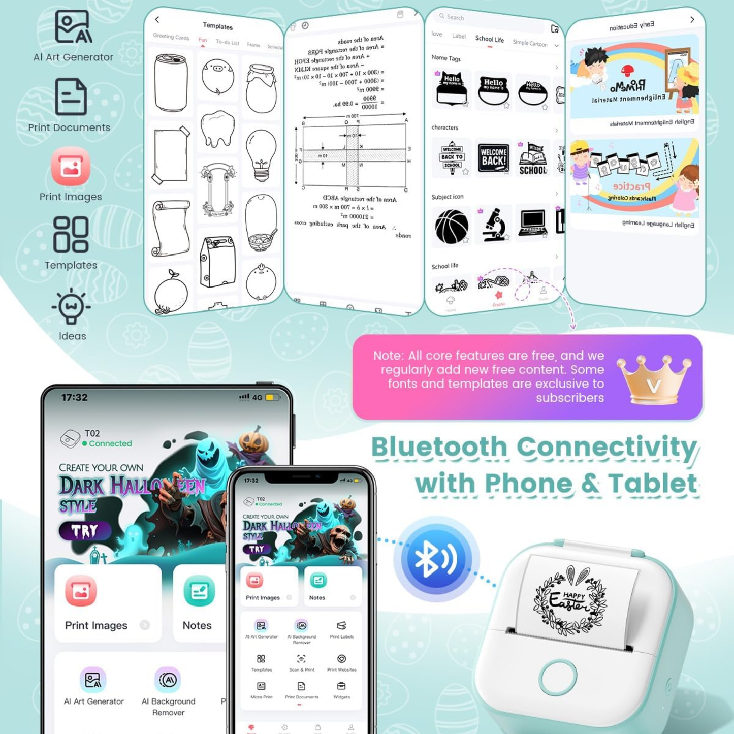 Portable Bluetooth Label Printer