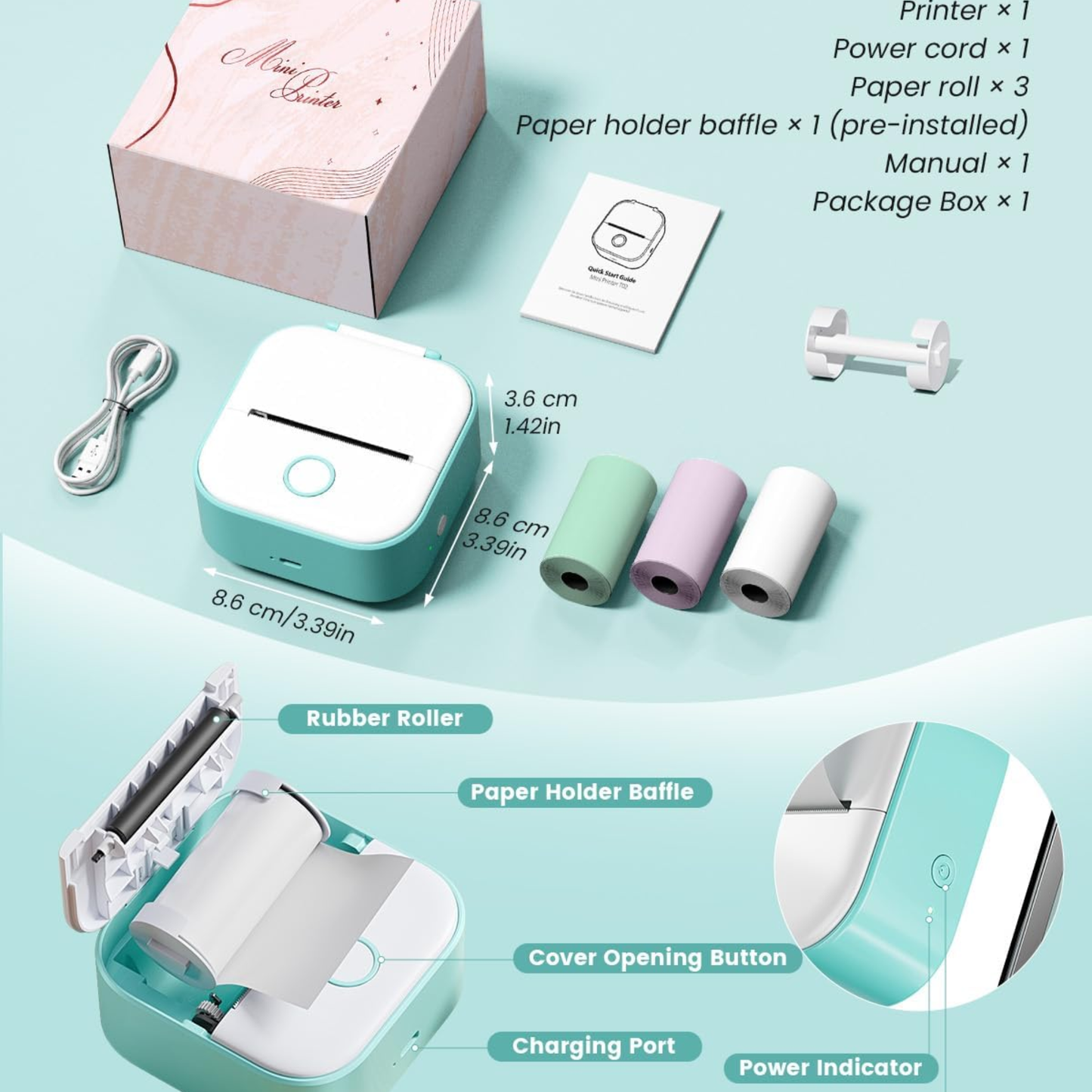 Portable Bluetooth Label Printer